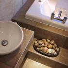 Modern Bathroom with Circular Washbasin